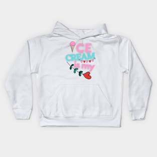 Ice Cream Is My Valentine Kids Hoodie